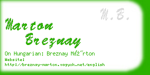 marton breznay business card